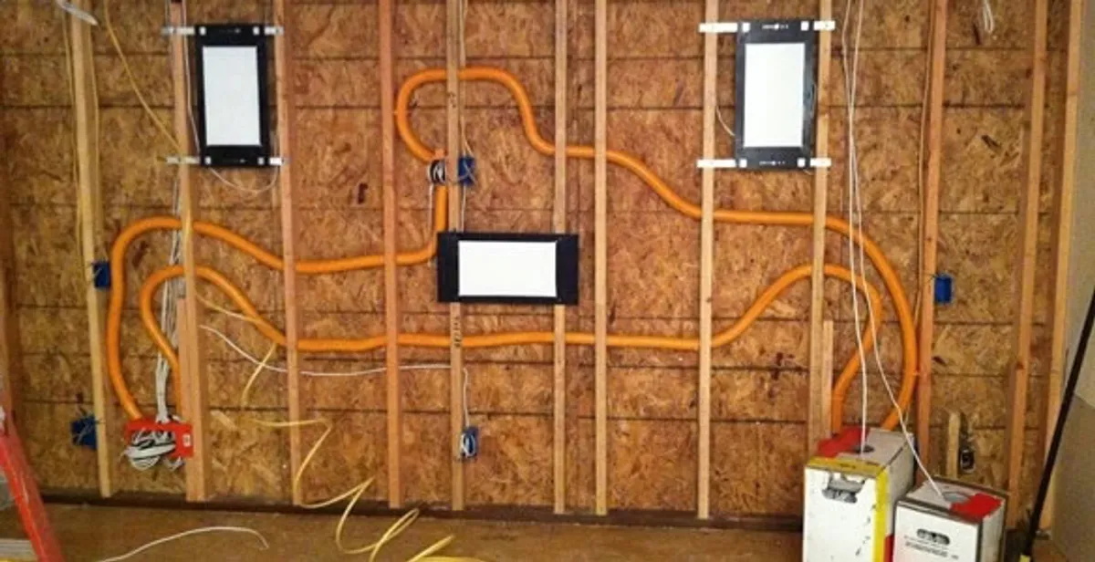 new construction wiring project displaying complete electrical system layout installed by professionals in Cleveland, OH