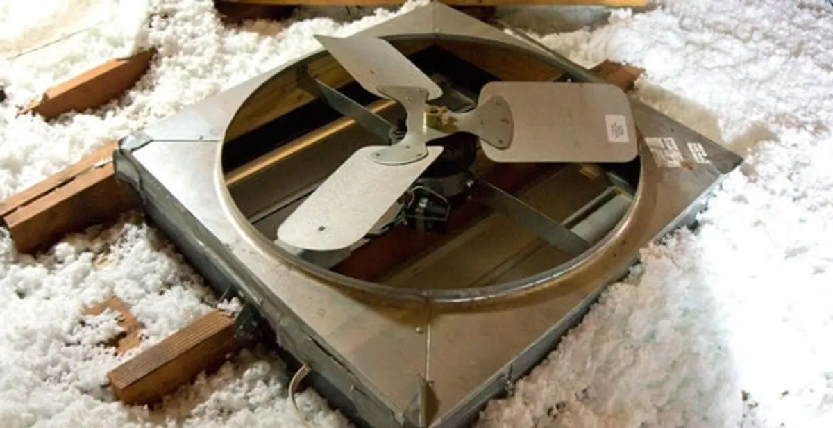 whole house fan installation services with attic-mounted ventilation unit in Cleveland, OH