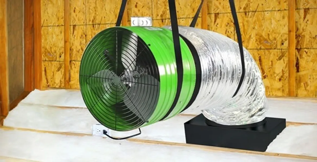 whole house fan installation services with professionally mounted ventilation fan system in Cleveland, OH